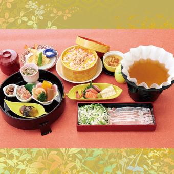 [Recommended for lunch] Special Yawaragi bento with pork shabu-shabu