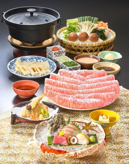 8/6～9/30まで≪秋穫の恵み≫しゃぶしゃぶ会席～檜～【和牛霜降肉】全8品・7700円