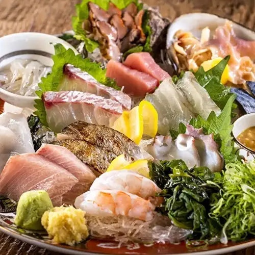 【3H飲放】季節を味わう直送鮮魚×和牛ハラミステーキ含む全7品『旬彩コース』5520円⇒4500円