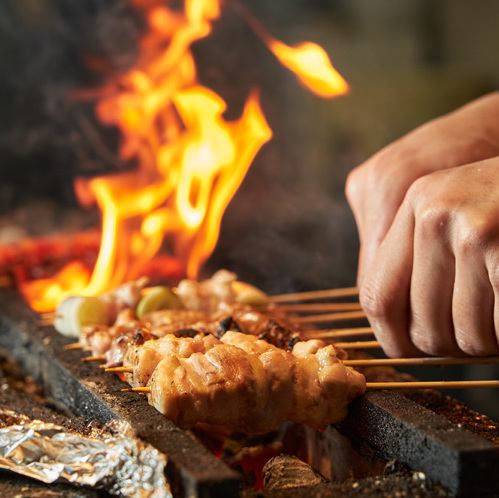焼き鳥・野菜巻きを楽しめるコースあり!