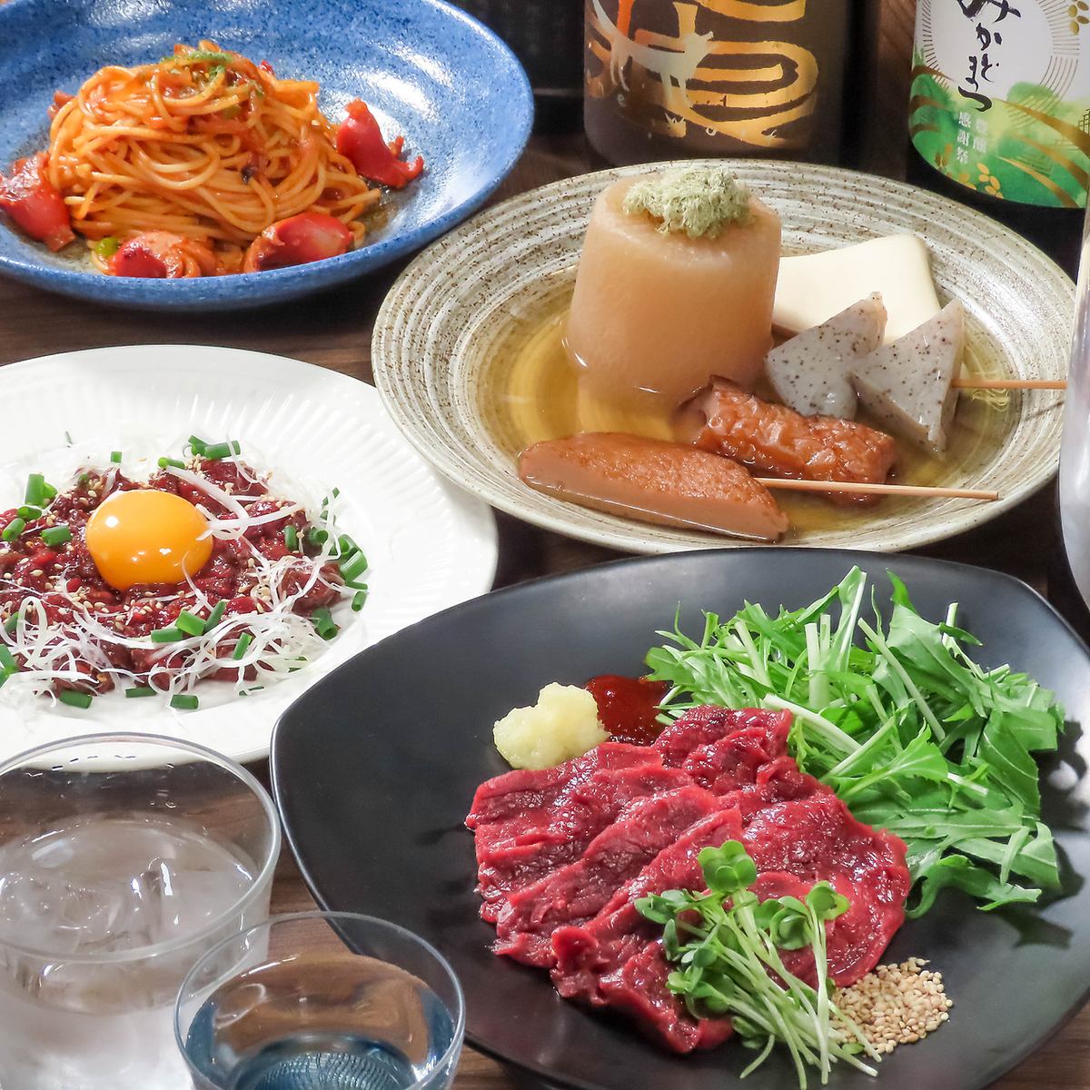 馬肉をメインとした豊富なメニューをご用意しております!