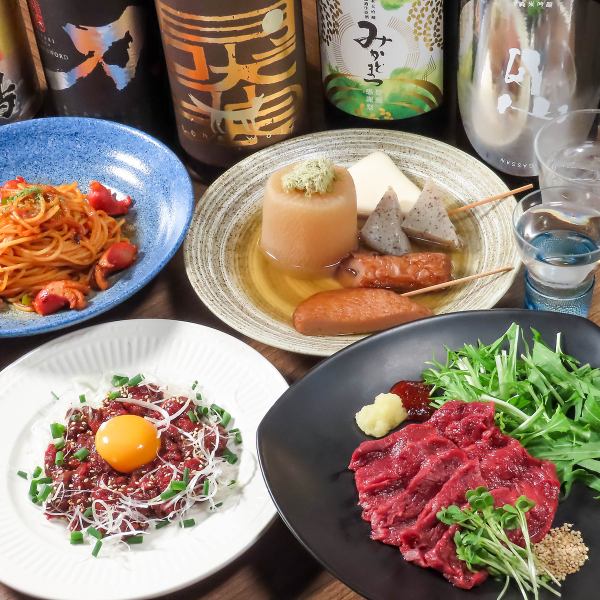 【馬肉を満喫!】馬刺しやユッケなど人気メニューが集結した大満足の忘年会コース