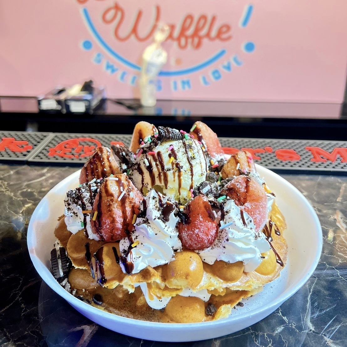 【여자회·엄마씨회 한정!】SNS로 화제의 와플을 무료로!★