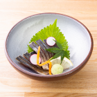 Grilled mackerel sashimi