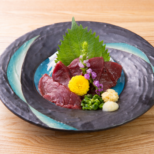 Horse meat sashimi