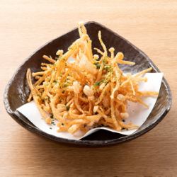 Deep-fried Enoki mushrooms