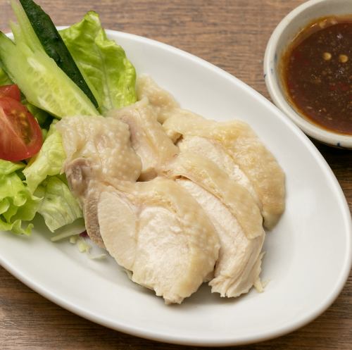 Steamed Chicken with Thai Miso Dip Gai Nung Tao Chio