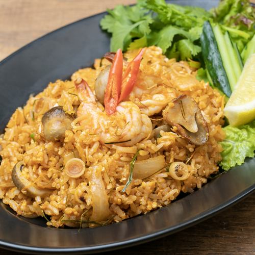 Tom Yum Shrimp Fried Rice ★ Khao Phad Tom Yum Goong ★