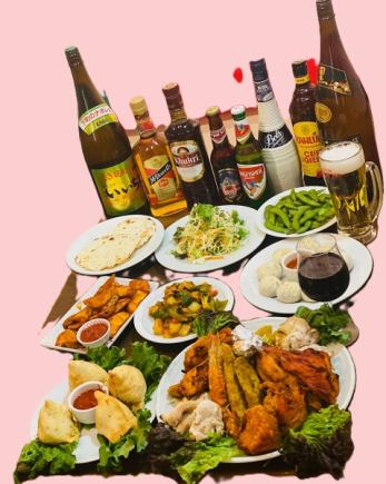 「Biryani Kitchen Special」無限量暢飲套餐◆各種小菜和坦都裡菜餚等 4,280日圓(含稅)