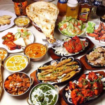 《インド満喫食べ飲み放題》A Course◆サモサ・チキンティッカなど楽しめるプラン！3280円(税込)
