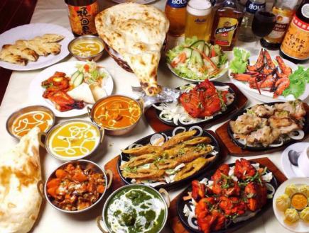 《インド満喫食べ飲み放題》A Course◆サモサ・チキンティッカなど楽しめるプラン!3280円(税込)