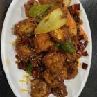 Stir-fried chicken with chili peppers