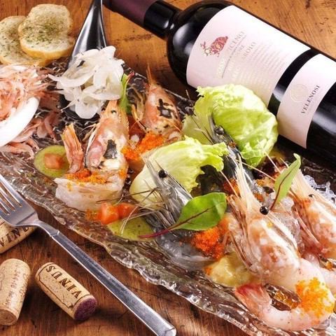 Compare the shrimp you can choose with carpaccio ♪ 3 ~ up to 6 types Lots of rare shrimp!