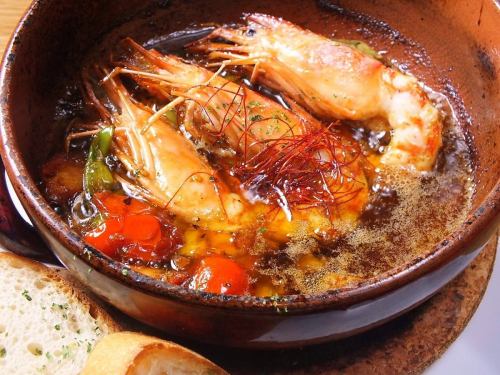 Signature dish! Red shrimp ajillo