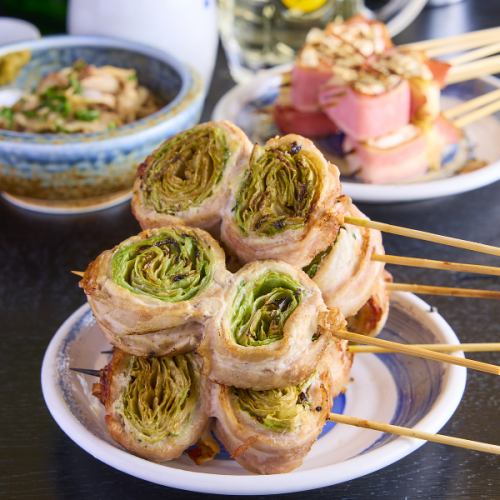 ◇◆名物 野菜巻き串◆◇今宵も串物片手にビールで乾杯！各種