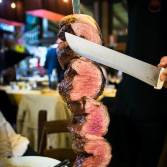 【3時間飲み放題付】和牛シュラスコ食べ放題プレミアムコース【5500円→4500円】