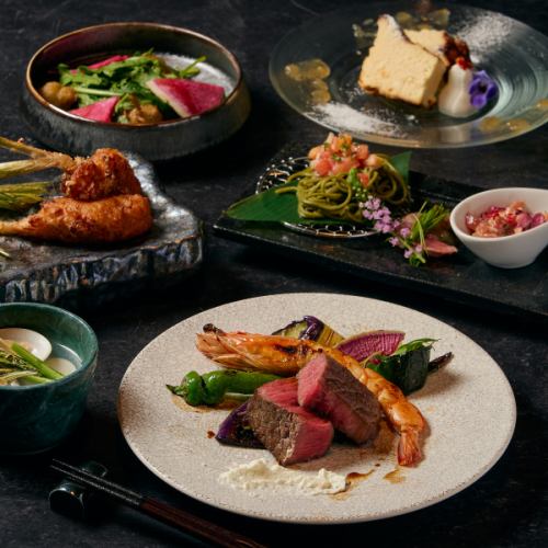 Modern Japanese cuisine courses start at 4,500 yen! All-you-can-drink options available