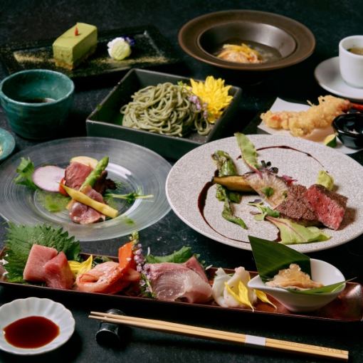 【葵-aoi-】黒毛和牛のフィレと鮮魚盛り合わせ、旬の料理を贅沢に楽しむコース＋2.5時間飲み放題
