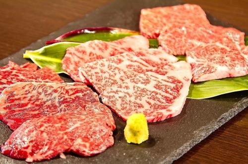 Wagyu ISSHIN platter {Today's recommended luxurious platter} 3 types, 9 pieces