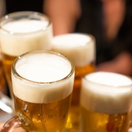 2-hour all-you-can-drink plan available from 2,380 yen (tax included)