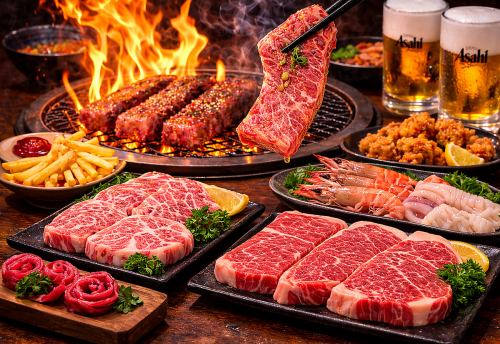 多彩な肉メニューを丁寧に提供する焼肉スタイル