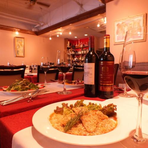 Please thoroughly enjoy carefully selected wine and reasonable and gorgeous food ♪