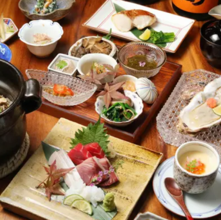 旬の鮮魚を使った贅沢コース