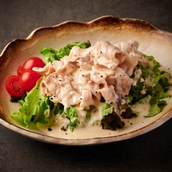 Cold shabu caesar salad