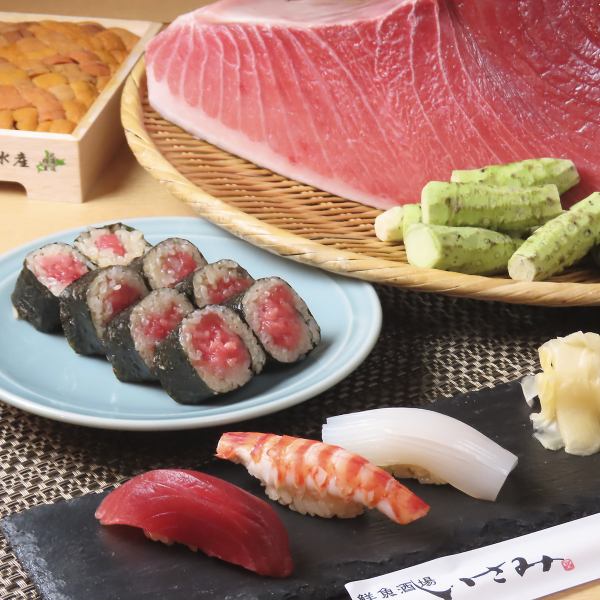 豊洲市場で店主が厳選した旬の鮮魚と技が織り成す至福の鮨コース11000円(税込)