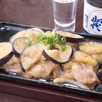 Stir-fried prefectural pork and Satohara eggplant with miso