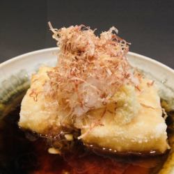 lightly deep-fried tofu