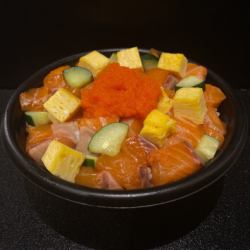 明太サーモン丼