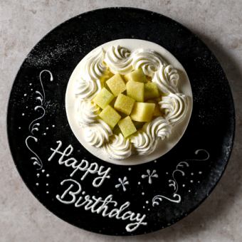 【ANNIVERSARY】お肉と魚に厳選素材のスペシャルコース+乾杯ドリンク+ホールケーキ★窓際席確約