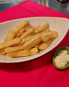 22. French fries with anchovy mayonnaise