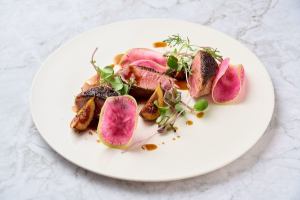 7. Roasted duck with fig sauce