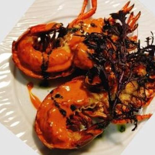 Steamed lobster