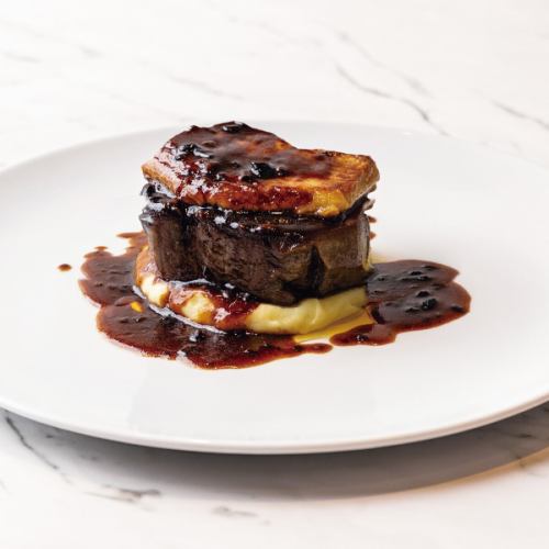 Rossini with beef tongue and foie gras