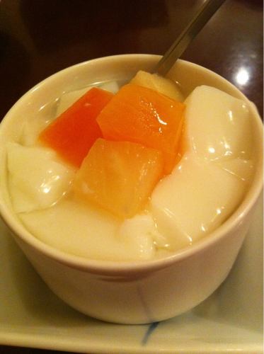 Apricot tofu / sesame dumpling / Chinese milk bread