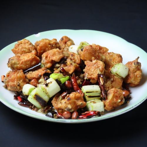 鶏肉の四川風山椒炒め