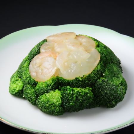 海老とブロッコリーのにんにくソース炒め