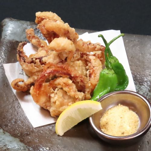 Fried squid legs