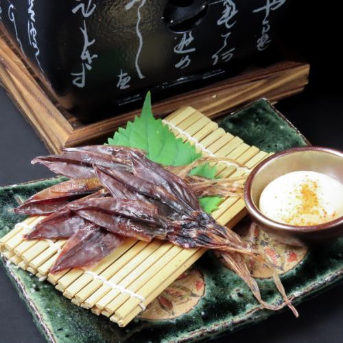 Tatami-dried firefly squid from Toyama Prefecture