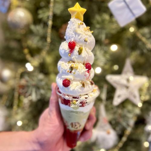 【크리스마스 기간 한정】화이트 트리 소프트 크림 파르페