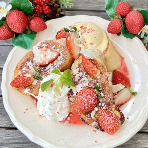 【季节限定】草莓白巧克力法式吐司