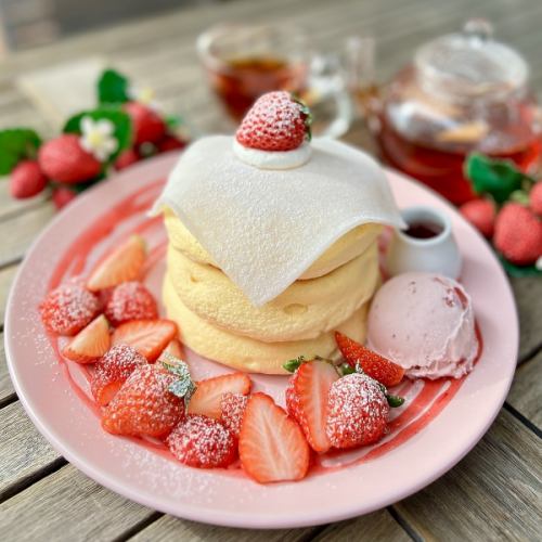 【季節限定】苺大福パンケーキ