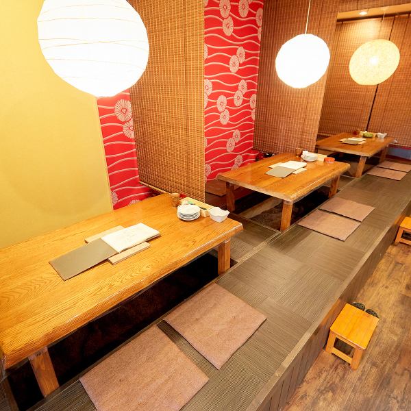 [Digging kotatsu: 4 people x 3 seats] It can be used for various scenes such as girls' gatherings, gatherings of friends, company drinking parties. A little late New Year party and welcome and farewell party are ♪ drinking by all means in our shop Unlimited courses are also available.