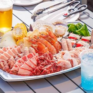 空にわテラスＢＢＱセット☆【飲み放題１２０分付】　持ち込みOK！