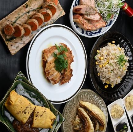 おまかせコース、飲み放題２時間付き