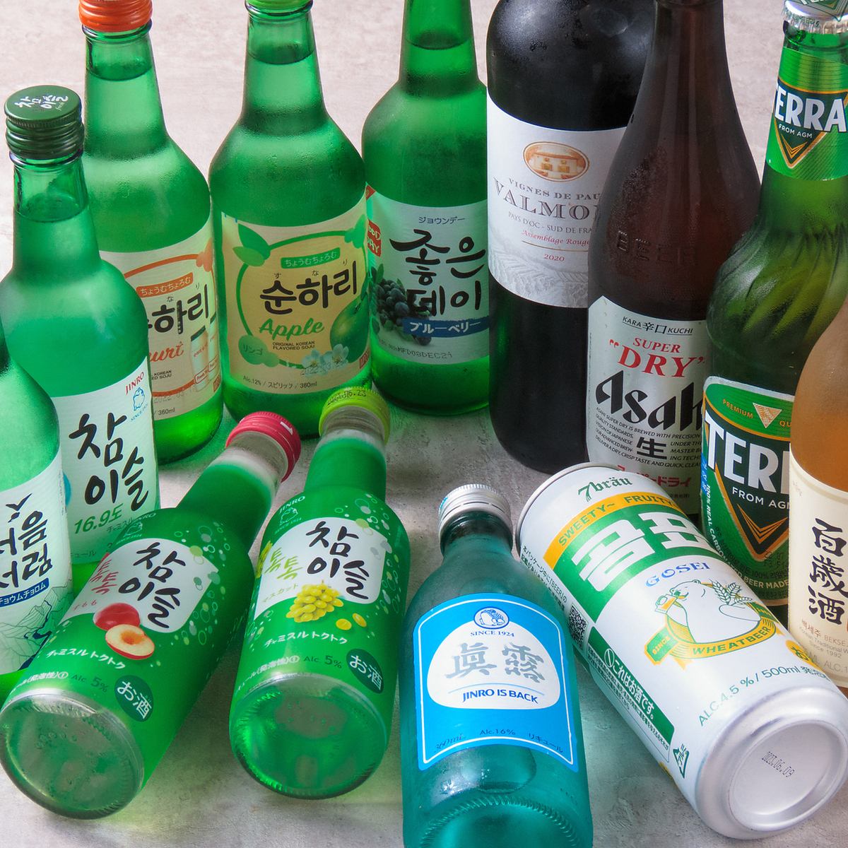 学生さん大歓迎！韓国のお酒も取り揃えています！！