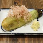焼茄子と生姜醤油
